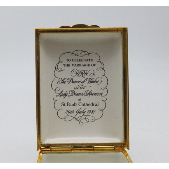 Halcyon Days Enamel Lady Diana and Prince of Wales Marriage Limited 420/1500 - Picture 7 of 10